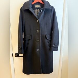 PENDLETON Wool Black Women's Coat with detachable hood - Size 8